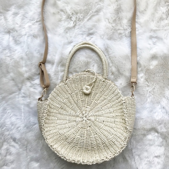 T&J Designs Handbags - TOTE BAG SAGE! ROUND TOTE BAG (BG025)